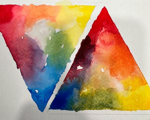 Modern watercolor studio